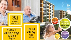 TOKİ İstanbul Silivri konutlarında 700 Lira taksitle satılık evler