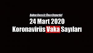 Türkiye'de koronavirüs vaka sayısı ve yaşamını yitirenler! 24.03.2020 vaka rakamları güncellendi