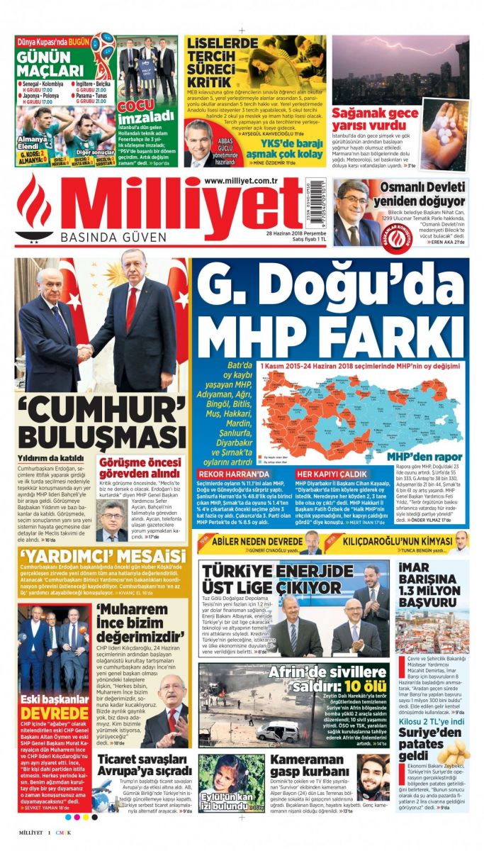 milliyet manşetleri milliyet gazetesi oku 28 haziran gazeteler